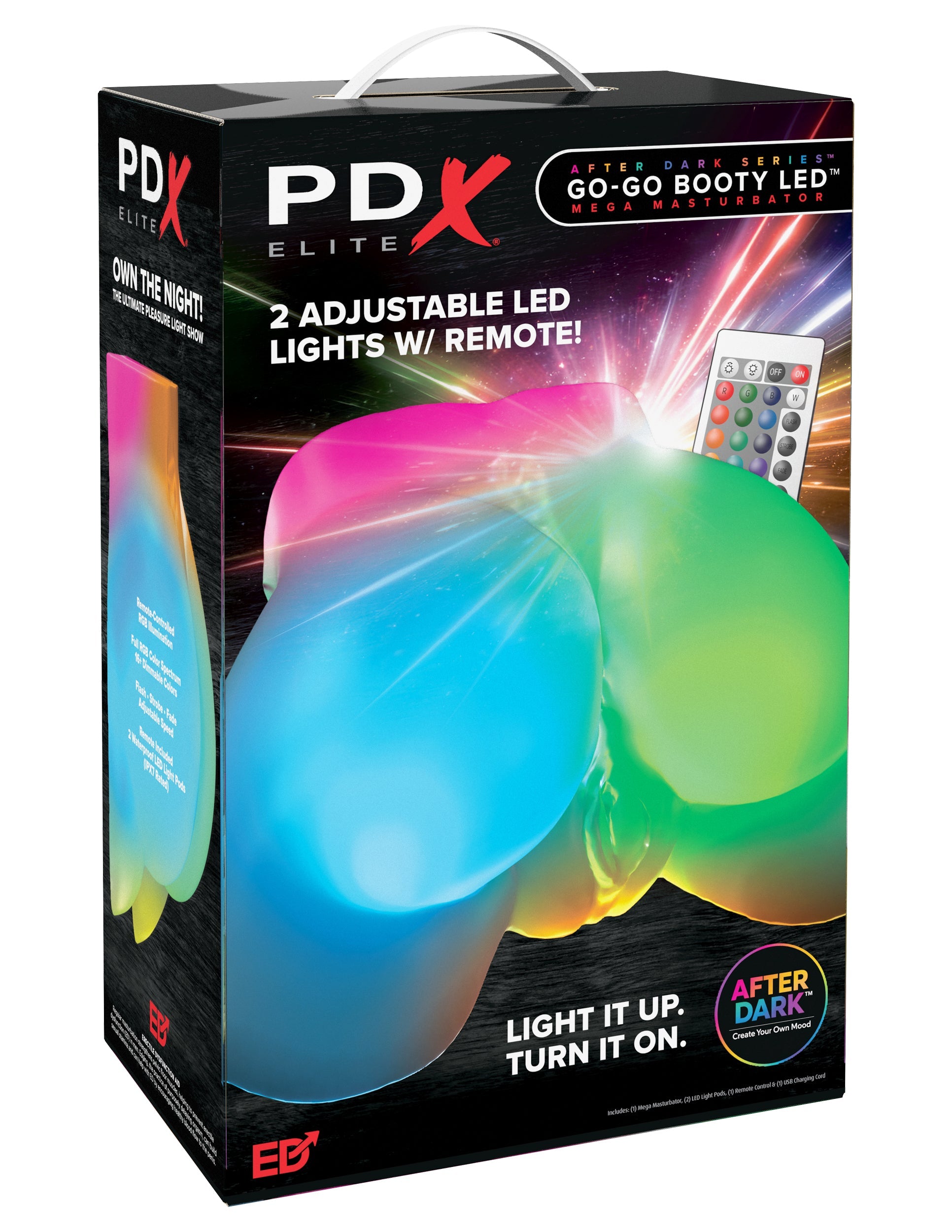 After Dark Series Go-Go Booty LED Mega Masturbator - Frosted