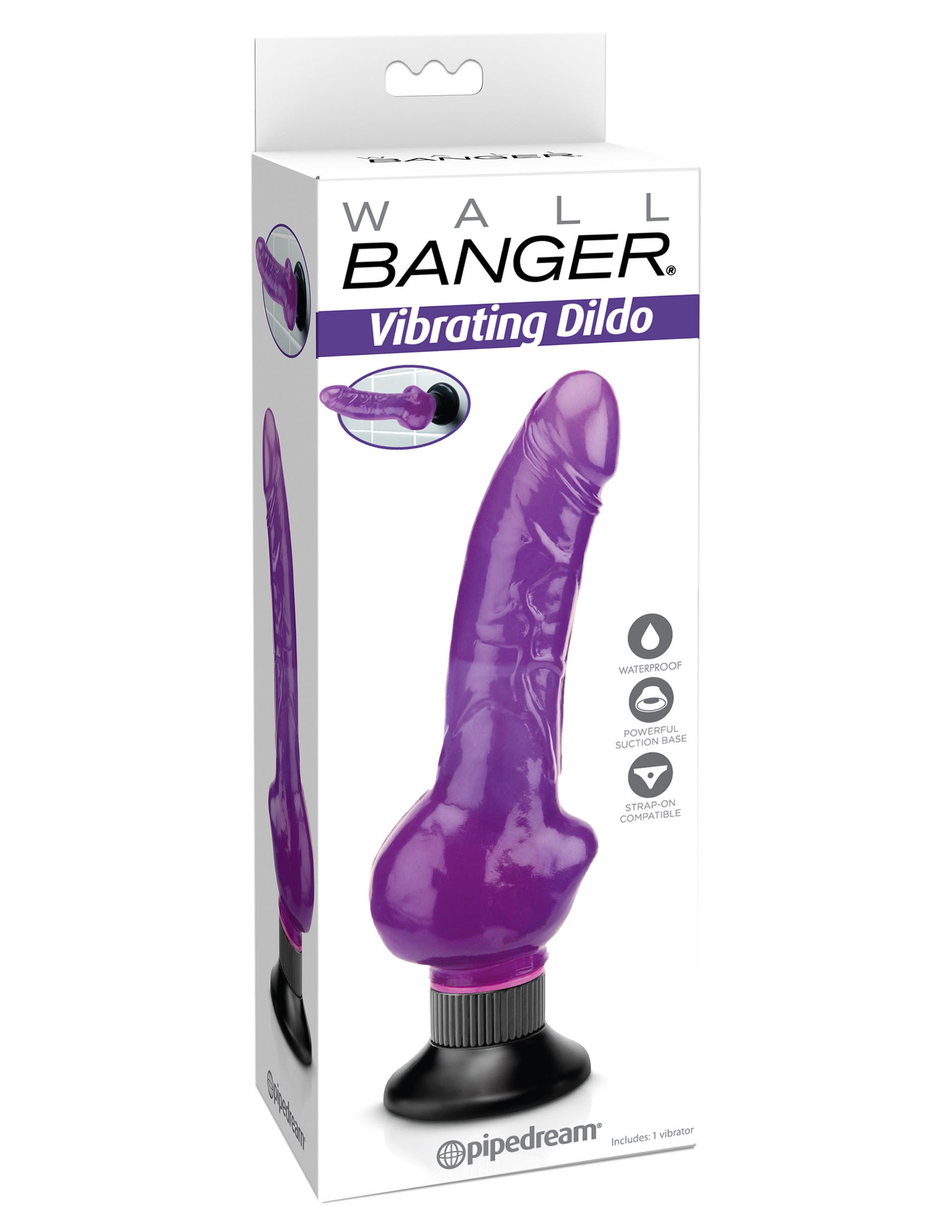 Wall Banger Vibrating Dildo - Purple Pipedream Products Wall Banger Vibrating Dildo - Purple Pipedream Products