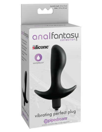 Anal Fantasy Collection Vibrating Perfect Plug - Black Pipedream Products Anal Fantasy Collection Vibrating Perfect Plug - Black Pipedream Products