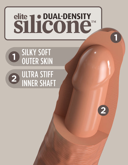 King Cock Elite 6" Vibrating Silicone Dual Density Cock